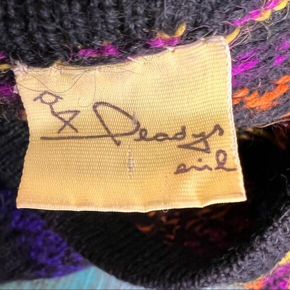 Vintage Peadys Rainbow Alpaca Wool Cardigan Sweater - Picture 10 of 12